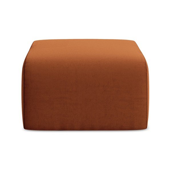 Zamatová podnožka v terakotovej farbe Lani – Makamii-image-2