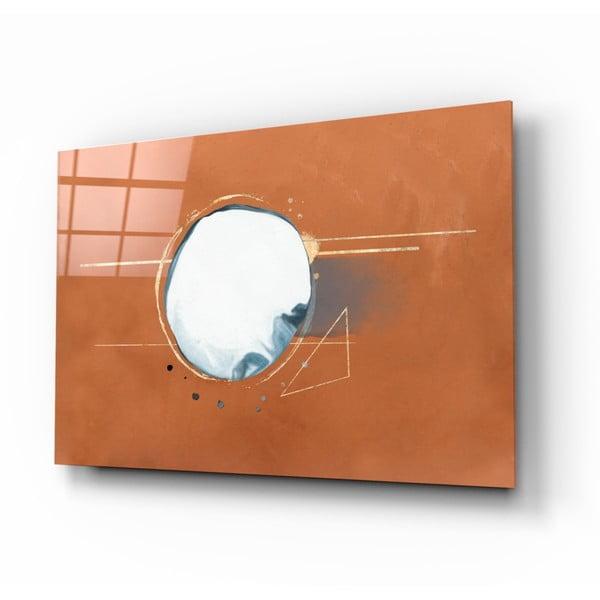 Sklenený obraz Insigne Abstract Cinnamon, 72 x 46 cm