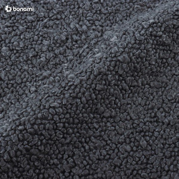 Tmavosivý taburet z textílie bouclé Molino – Micadoni Home-image-3