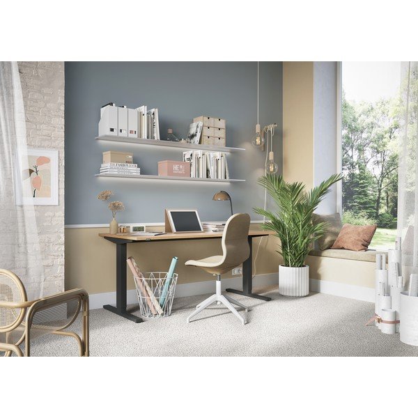 Pracovný stôl s elektricky nastaviteľnou výškou s doskou v dubovom dekore 80x160 cm Lissabon – Germania-image-1