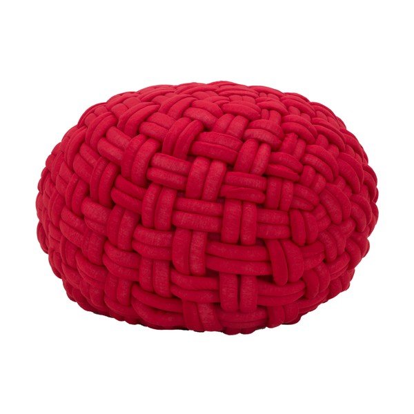 Vínovočervený puf Mauro Ferretti Rope, ø 50 cm-image-3
