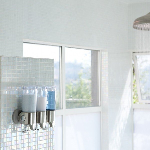 Nástenný dávkovač mydla z nerezovej ocele v striebornej farbe 1.32 l - simplehuman-image-3