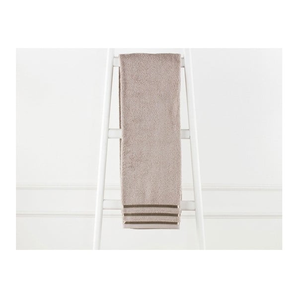 Sivohnedý bavlnený uterák Emily, 70 × 140 cm