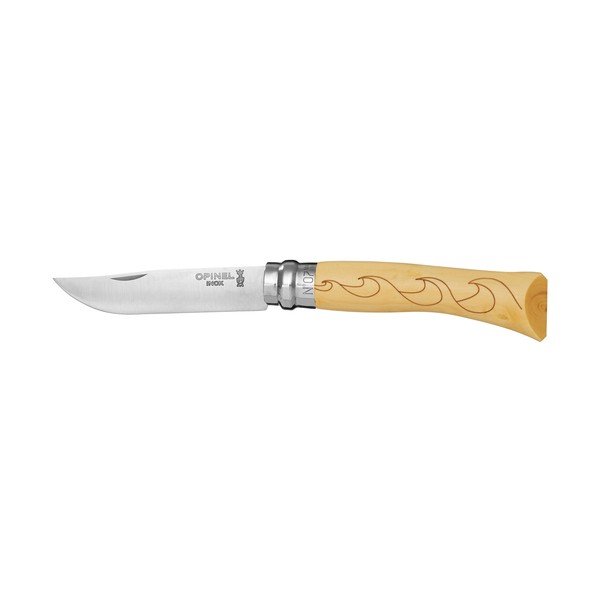 Zatvárací nôž so vzorom vĺn Opinel Nature N°07