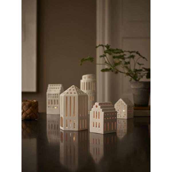 Biely keramický lampáš Kähler Design Galleria, výška 18,5 cm-image-3