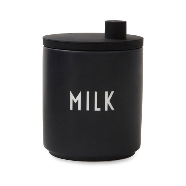 Čierna porcelánová mléčenka Design Letters Jug, 250 ml