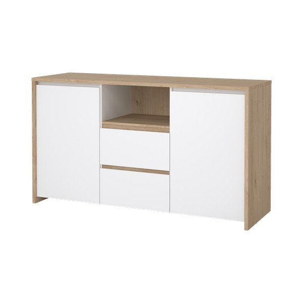 Biela/v prírodnej farbe komoda v dekore duba 149x84x48 cm Next – Tvilum-image-4