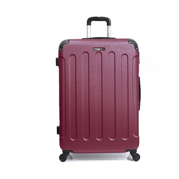 Tmavočervený cestovný kufor na kolieskách BlueStar Madrid, 60 l