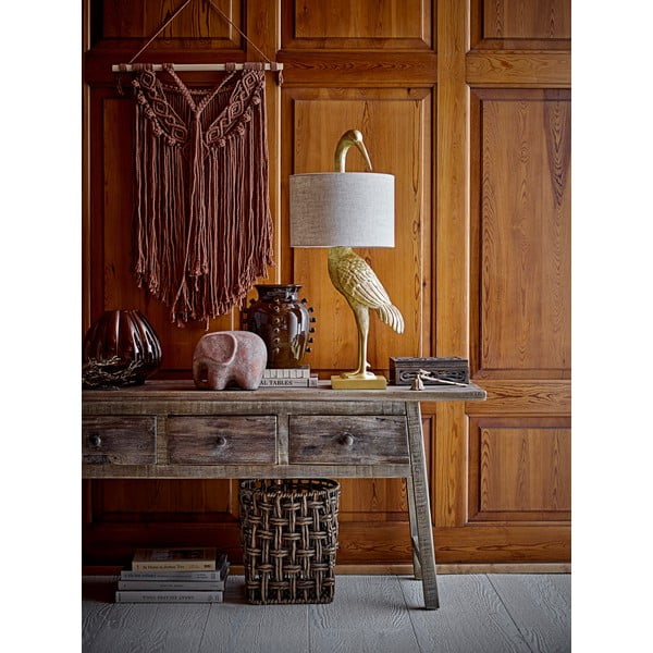 Stolová lampa v zlatej farbe s textilným tienidlom (výška 73 cm) Heron – Bloomingville-image-1