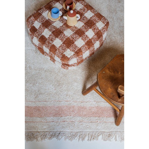 Ružovo-krémový prateľný ručne tkaný bavlnený koberec 90x130 cm Gastro Rose – Lorena Canals-image-3