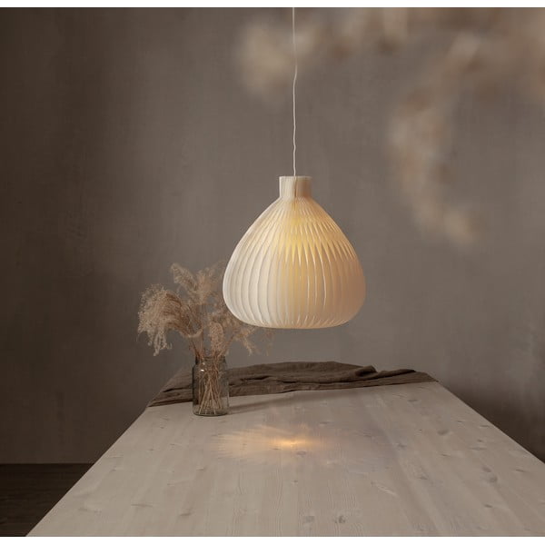 Krémovobiele tienidlo ø 38 cm Honeycomb – Star Trading-image-1