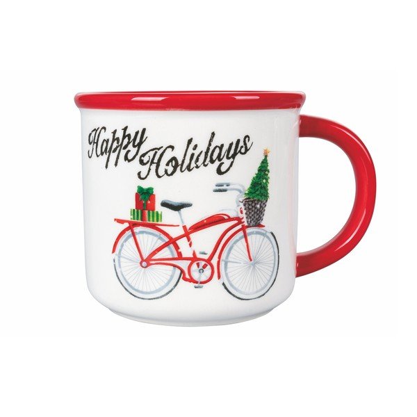 Vianočný hrnček z dolomitu VDE Tivoli 1996 Xmas Bike, 480 ml-image-1