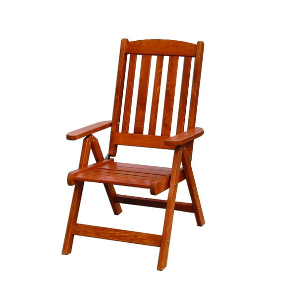 Hnedá drevená záhradná stolička Luisa – Rojaplast