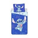Modré bavlnené detské obliečky na jednolôžko 140x200 cm Lilo & Stitch "Aloha" – Jerry Fabrics