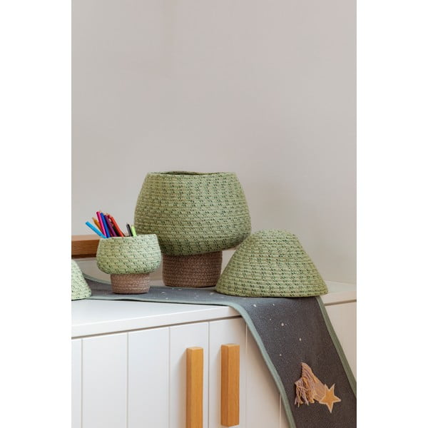 Zelený látkový detský kôš na hračky ø 25x36 cm Big Tree – Lorena Canals-image-4