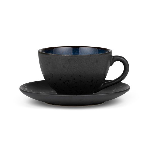 Čierna/modrá keramická šálka na cappuccino 240 ml Gastro Dark Blue/Black – Bitz