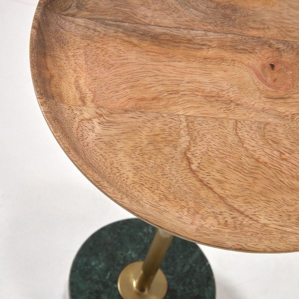 Okrúhly odkladací stolík z mangového dreva La Forma Lleyton, výška 25 cm-image-2