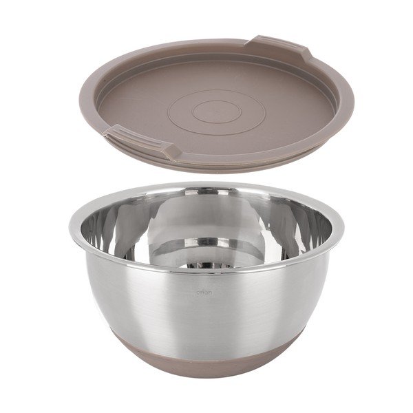 Misa z nehrdzavejúcej ocele v striebornej farbe ø 16 cm Beige – Orion-image-1