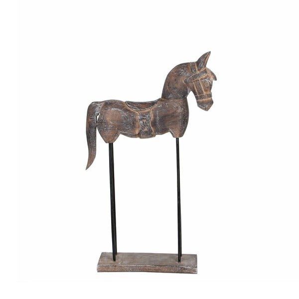 Dekorácia v tvare koňa z mangového dreva Mica Sculpture, 30 x 52 cm