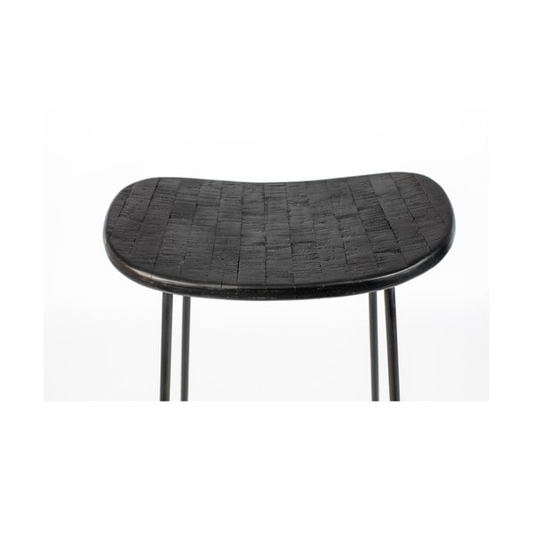 Čierna barová stolička 2 ks (výška sedadla 62 cm) Tangle – White Label-image-1