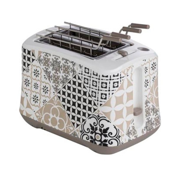 Sivý toaster z antikoro ocele Brandani Alhambra, 25 × 16 cm