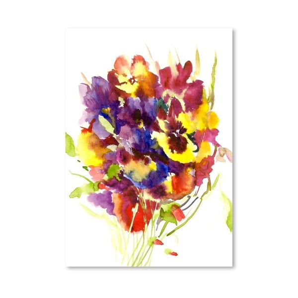 Plagát Colorful Pansies od Suren Nersisyan