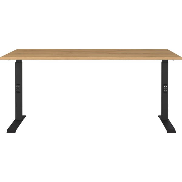 Polohovací pracovný stôl s doskou v dubovom dekore 80x160 cm Agenda – Germania-image-2