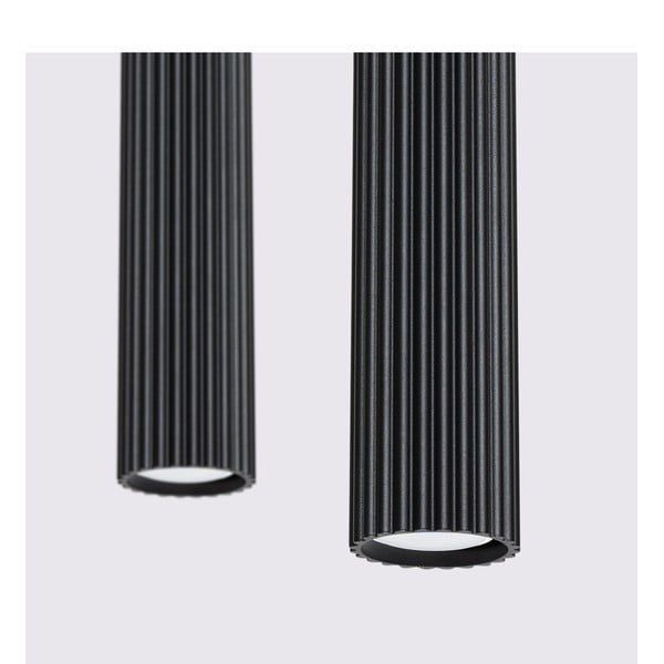 Čierne kovové závesné svietidlo Gleam – Sollux-image-4