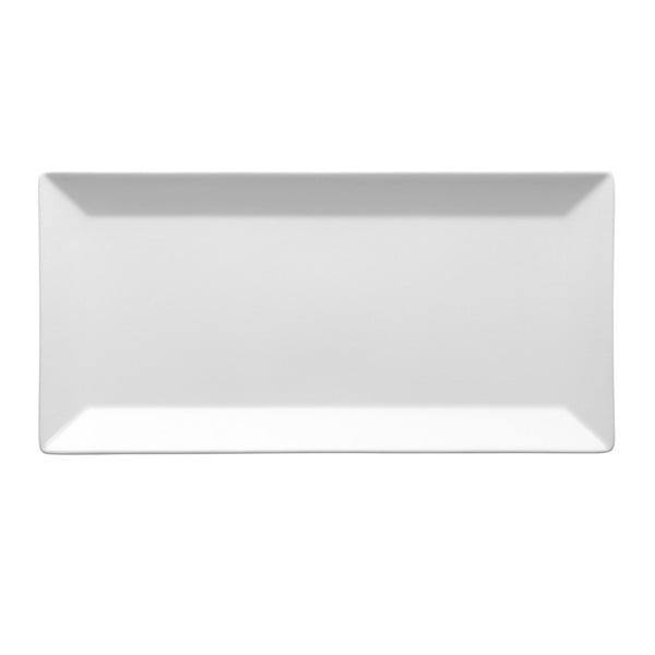 Sada 6 matných bielych tanierov Manhattan City Matt, 30 × 15 cm