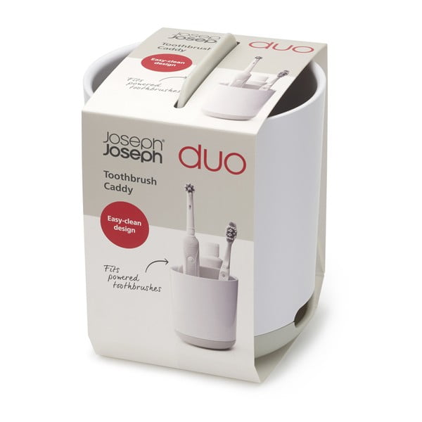 Biely plastový téglik na zubné kefky Duo – Joseph Joseph-image-2