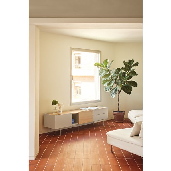 TV stolík v dekore duba v béžovo-prírodnej farbe 180x45 cm Otto – Teulat-image-1