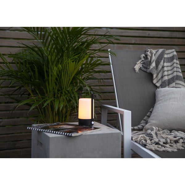 Čierno-béžový LED lampáš Star Trading Flame, výška 19 cm-image-3