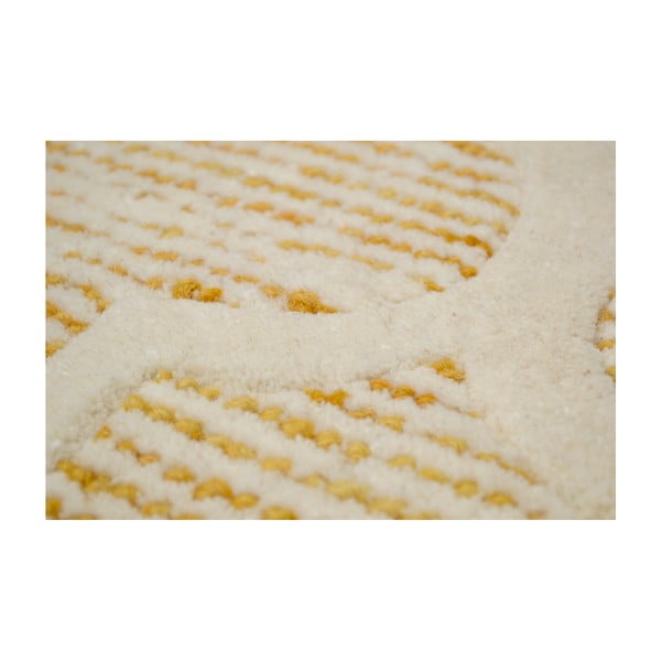 Ručne tuftovaný žltý koberec Bakero Diamond, 183 × 122 cm-image-4