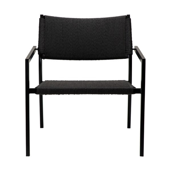 Čierne kreslo s trstinovým výpletom Loop – DAN-FORM Denmark-image-2
