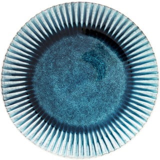 Modrý kameninový tanier Kare Design Mustique Rim, ⌀ 29 cm