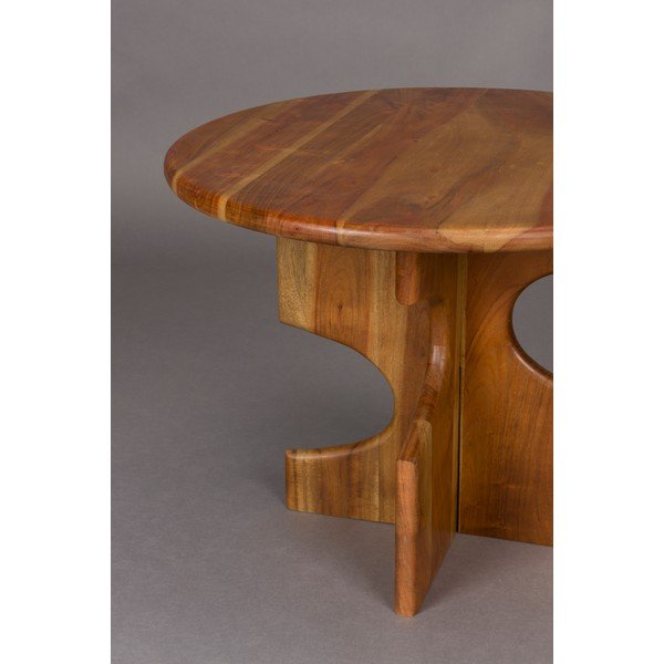 Okrúhly odkladací stolík z masívu akácie ø 60 cm Morgan – Dutchbone-image-4