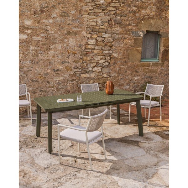 Kovový záhradný jedálenský stôl 100x220 cm Izola – Kave Home-image-1