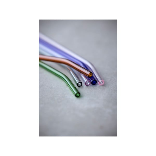 Sklenené slamky v súprave 4 ks s čistiacou kefkou – Lyngby Glas-image-2