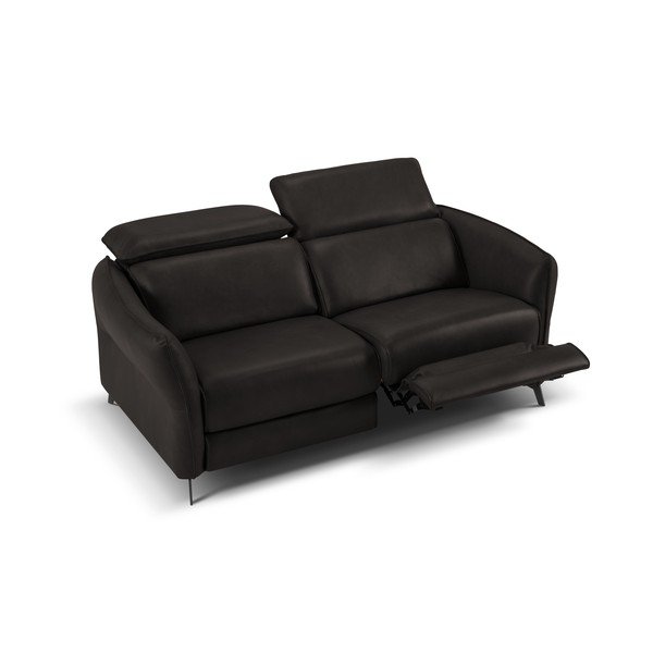 Čierna kožená pohovka 103 cm Hubble – Windsor & Co Sofas-image-3