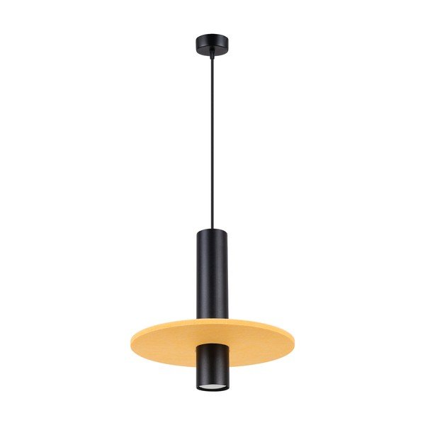 Žlté/béžové kovové závesné svietidlo ø 30 cm Olisa – Sollux