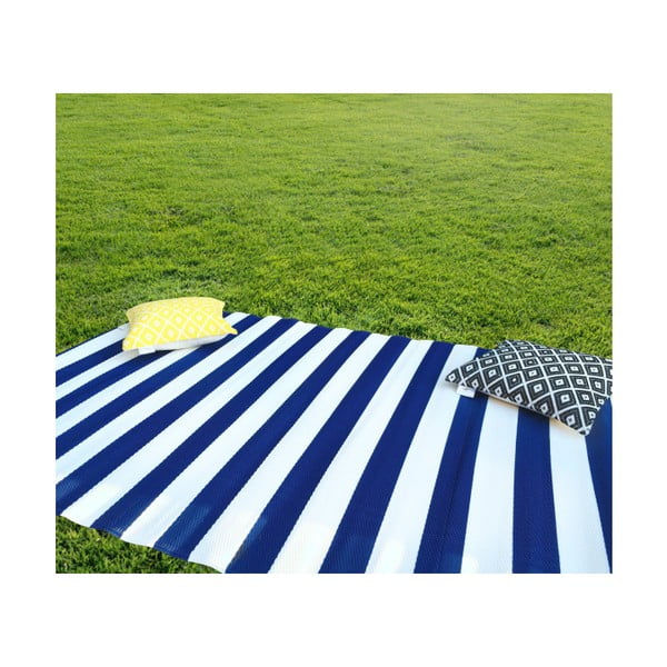 Modro-biely obojstranný vonkajší koberec Green Decore Classic, 120 × 180 cm-image-2