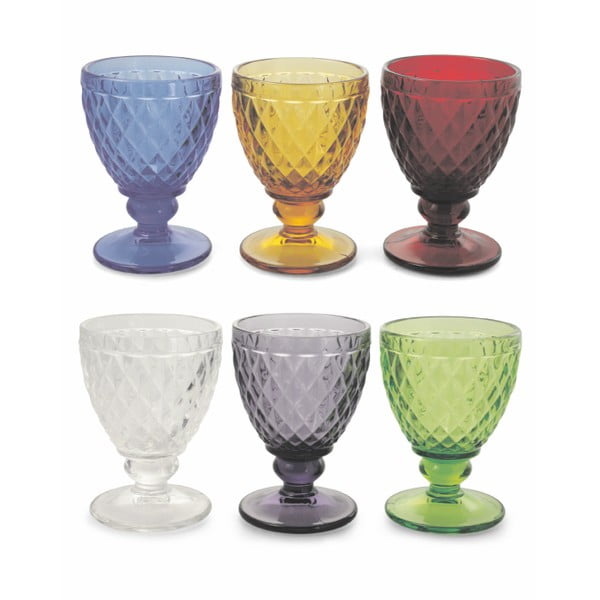 Sada 6 farebných pohárov Villa d'Este Imperial, 220 ml