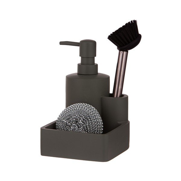 Tmavosivý polyresinový stojan na umývacie prostriedky Essentials – Ladelle