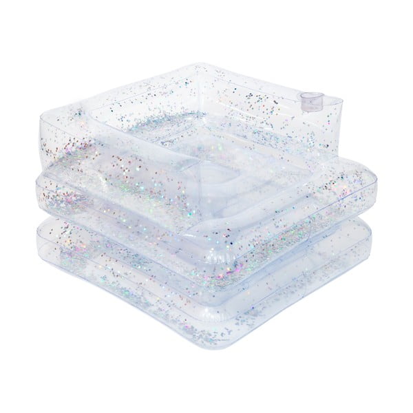 Priehľadné nafukovacie ležadlo Sunnylife Lilo Glitter-image-2