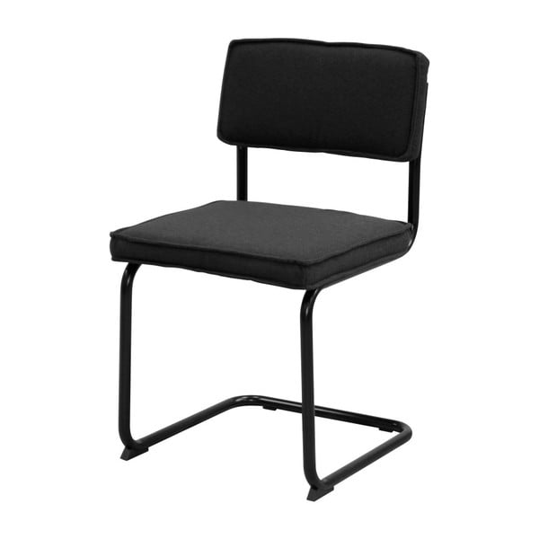 Tmavosivá stolička s čiernou podnožou Aemely