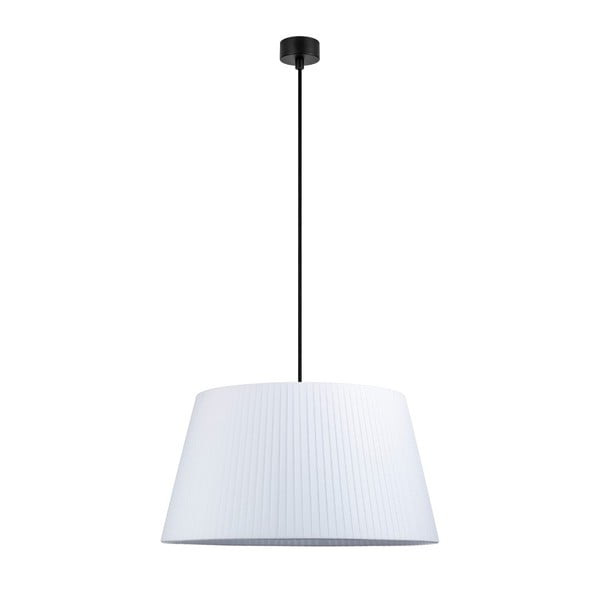 Biele stropné svietidlo s čiernym káblom Sotto Luce Kami, ∅ 45 cm