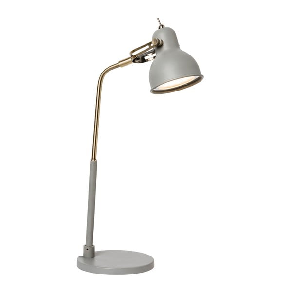 Sivá stolová lampa s LED svetlom SULION Bang