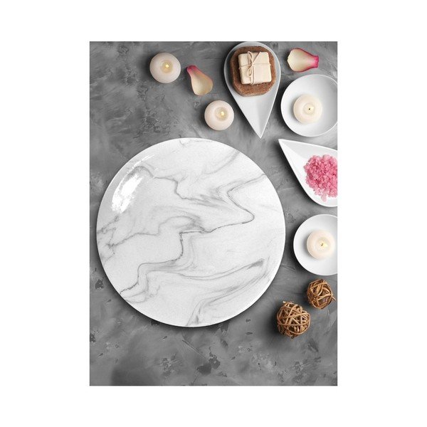 Keramický tanier Marble, ⌀ 25 cm-image-1