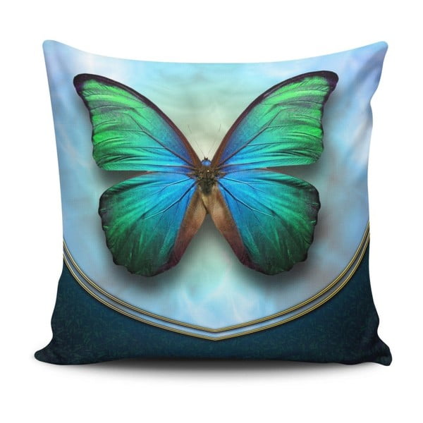 Obliečka na vankúš s prímesou bavlny Calento Butterfly, 45 x 45 cm