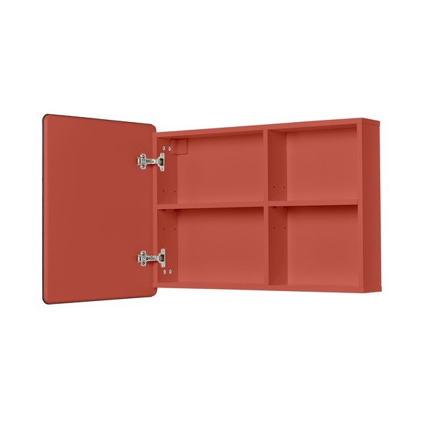 Červená závesná/so zrkadlom kúpeľňová skrinka 80x58 cm Color Bath – Tom Tailor-image-3